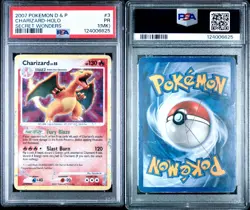2007 Pokemon Diamond & Pearl Secret Wonders #3 Charizard Holo PSA 1 - Image 3