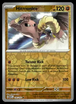 Hitmonlee Uncommon Reverse Holo SV: Scarlet & Violet 151 106/165 NM Pokemon TCG - Image 1