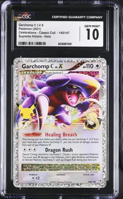 Garchomp C LV.X 2021 Pokemon Celebrations CGC 10 #145 - Image 1