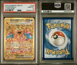 2023 Pokemon OBF EN #228/197 Charizard EX Hyper Rare PSA 10 Obsidian Flames - Image 3