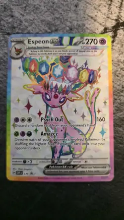 Pokemon Espeon EX SVP 175 Premium Figure Collection Black Star Promo - Image 1