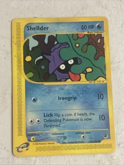 Shellder 129/165 Common Expedition Base Set Pokemon Card 2002 WOTC E Reader - Image 1