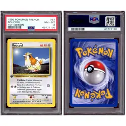 Pokemon Pidgey (Roucool) Base Set 1st Edition French #57 PSA 8 - Image 1