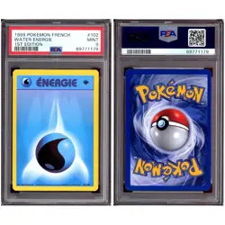Pokemon Water Energie (Water Energy) French 1st Edition #102 PSA 9 - Image 1