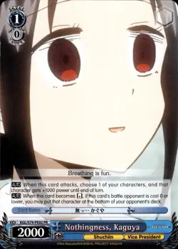 Weiss Schwarz Kaguya-sama Love is War Kaguya KGL/S79-P02 PR Promo English - Image 1