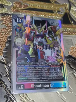 Digimon Card Game Shoutmon Super Rare Advanced Generation AD1-006 - Image 1