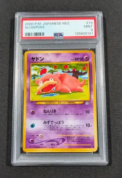 Pokemon Card Japanese Slowpoke No. 079 PSA 9 MINT Neo Gensis - Image 1