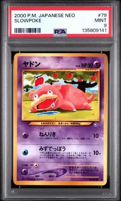 Pokemon Card Japanese Slowpoke No. 079 PSA 9 MINT Neo Gensis - Image 3