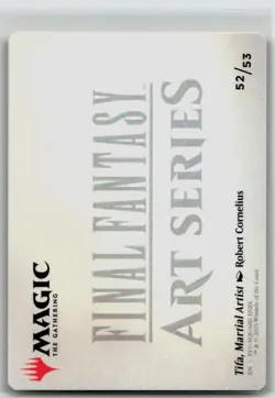 Tifa, Martial Artist Art Card 52 Art Series: FINAL FANTASY NM - Image 2