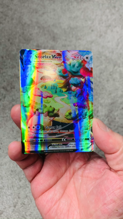 Snorlax VMax HP340 G-Max Fall #142/202 Holo Fan Art Display Collector Card NM! - Image 2