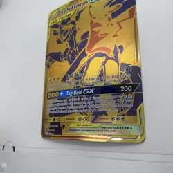 Pokemon Pikachu and Zekrom TCG Gold GX Promo Card SM248 Jumbo - Image 4