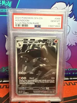 Pokemon SFA 2024 Houndoom Illustration Rare Card #066/064 PSA 10 - Image 1