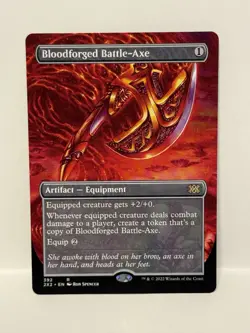 Bloodforged Battle-Axe (Borderless) - Double Masters 2022 (2X2) NM Magic MTG - Image 1