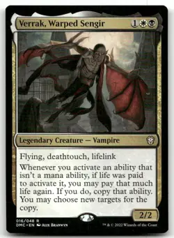 Verrak, Warped Sengir #16 (NM) Dominaria United DMC Magic MTG - Image 1