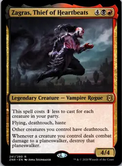 Zagras, Thief of Heartbeats 241 Rare Zendikar Rising Magic: The Gathering LP - Image 1