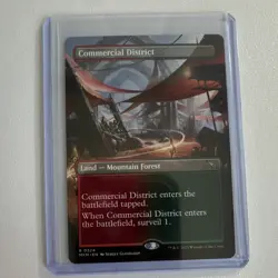 Magic: The Gathering Commercial District Borderless Land Rare MKM Sergey Glusha… - Image 1