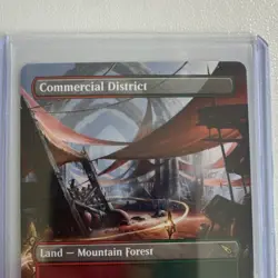 Magic: The Gathering Commercial District Borderless Land Rare MKM Sergey Glusha… - Image 3