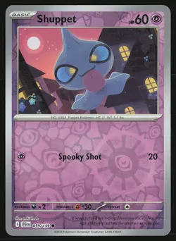 SV09: Journey Together Shuppet #059/159 Reverse Holo Pokemon Card - Image 1