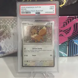 Pokemon TCG Eevee PSA 9 SVP200 Scarlet & Violet Black Star Promo Destined Rivals - Image 1