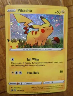POKEMON HOLO PIKACHU SWSH039 PROMO SWORD & SHIELD 2020 LP-NM IN DARKRAI SLEEVE - Image 1