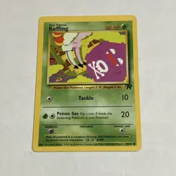 Koffing 58/82 Pokemon Team Rocket Set Vintage Unlimited LP - Image 1