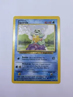 Squirtle - 1999-2000 Vintage Pokemon Card TCG Base Set Unlimited 63/102 NM - Image 1