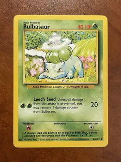 Pokemon Bulbasaur Base Set 44/102 - Image 1