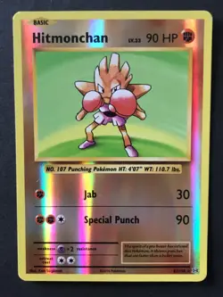 Hitmonchan 62/108 XY Evolutions REVERSE HOLO RARE Shiny Pokemon Card Excellent - Image 1