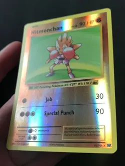 Hitmonchan 62/108 XY Evolutions REVERSE HOLO RARE Shiny Pokemon Card Excellent - Image 4