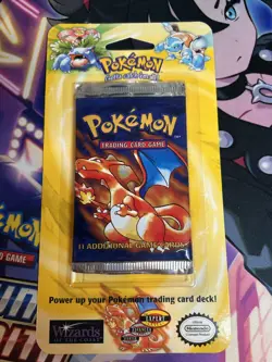 Pokemon 1999 WOTC Sealed Base Set Unlimited Booster Blister Pack Charizard - Image 1