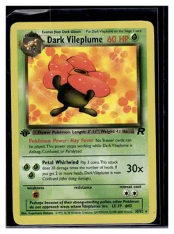 1999 Pokemon 1st Edition Dark Vileplume 30/82 Team Rocket Regular - Image 1