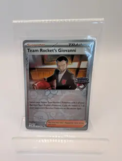 Team Rocket's Giovanni 174/182 - STAFF Stamped Regional Promo Pokemon - Image 1