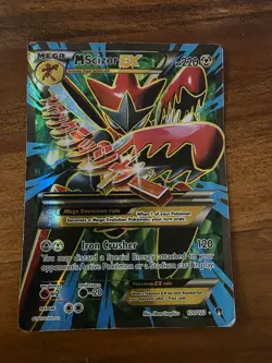 2016 Pokemon Mega Scizor EX Full Art Ultra Rare Holo Breakpoint 120/122 - Image 1