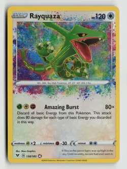 Pokemon - Rayquaza - 138/185 SWSH04: Vivid Voltage - Amazing Rare - NM - Image 1