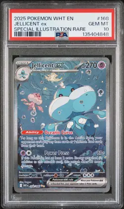 2025 POKEMON WHT EN-WHITE FLARE SPECIAL ILLUSTRATION RARE JELLICENT EX PSA 10 - Image 1