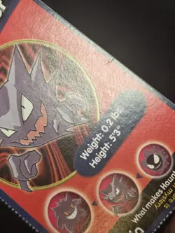Pokemon 1999 Burger King Kids Meal Promo #93 Haunter Perforated LP - Image 3