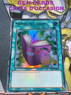 CARTE Yu Gi Oh MONDE DES TOONS LDS1-FR068 TITRE BLEU 1ere edition - Image 1
