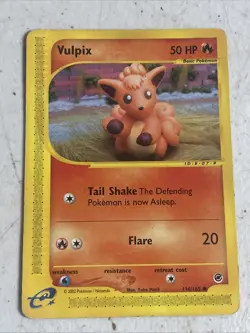Pokemon Card - Vulpix Expedition 136/165 Common Heavily Played - Image 1