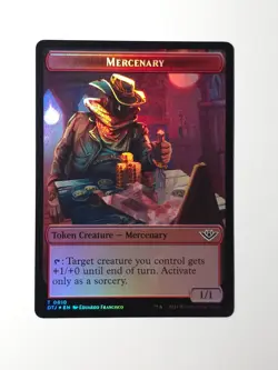 MTG Mercenary // Copy Double-Sided Token Outlaws of Thunder Junction Foil - Image 2