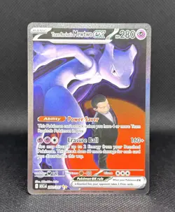 2026 Pokemon Team Rocket's Mewtwo ex 281/217 Ascended Heroes SIR Holo English NM - Image 1