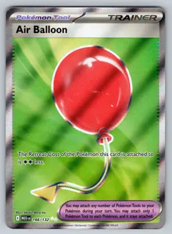 Pokemon TCG Air Balloon 166/132 Full Art Ultra Rare Holo Mega Evolution - Image 1