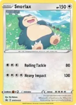 1x Snorlax - SWSH032 - SWSH Black Star Promos Lightly Played Pokemon SWSH Black - Image 1