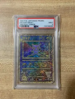 Pokemon TCG Ancient Mew NINTEDO ERROR PSA 9 - Image 1