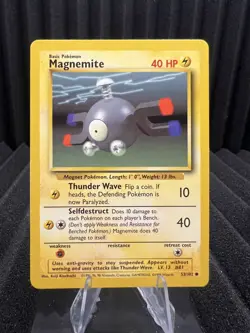 Magnemite 53/102 - Base Set Unlimited Edition - WOTC Pokemon MP - Image 1
