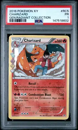 2016 POKEMON XY GENERATIONS RADIANT COLLECTION #RC5 CHARIZARD PSA 1 - Image 1