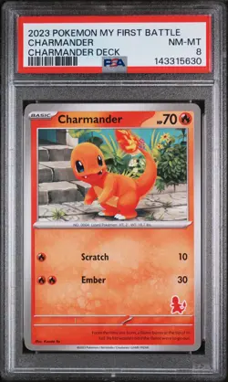 2023 POKEMON MY FIRST BATTLE-CHARMANDER DECK CHARMANDER PSA 8 - Image 1