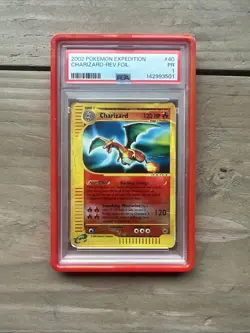 2002 Pokemon Expedition Set Charizard Reverse Holo #40 PSA 1 - Image 1