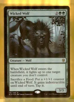 MTG - ELD #181 Wicked Wolf Foil - Image 1
