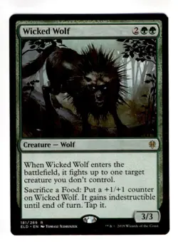 MTG - ELD #181 Wicked Wolf - Image 1