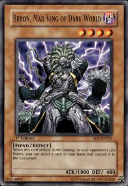 Brron, Mad King Of Dark World - Rare 1st Edition EEN-EN022 - MP - YuGiOh - Image 1
